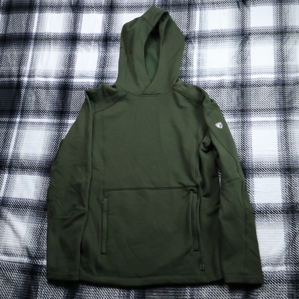 Kuhl Mens Dark Olive Green Performance Pullover Hoodie Pullover
